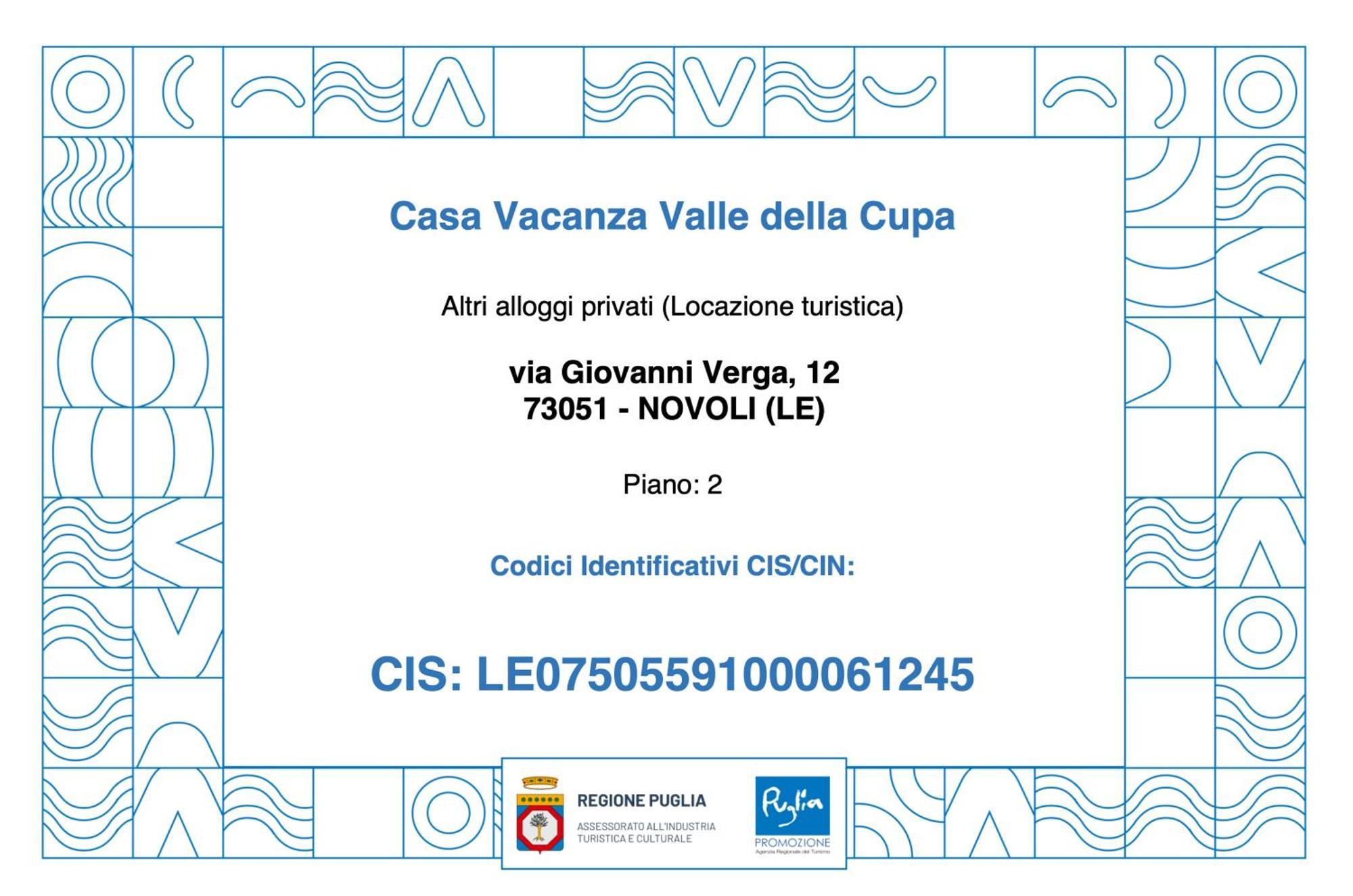 Casa Vacanza Valle Della Cupa Novoli Luaran gambar